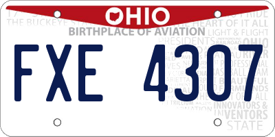 OH license plate FXE4307