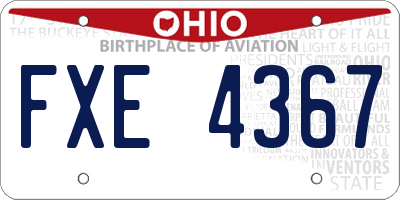 OH license plate FXE4367