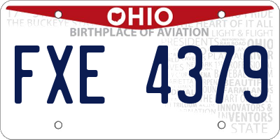 OH license plate FXE4379