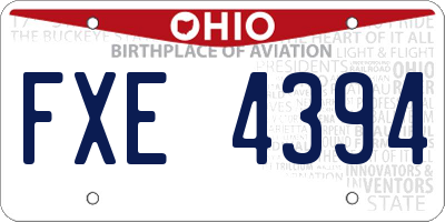 OH license plate FXE4394