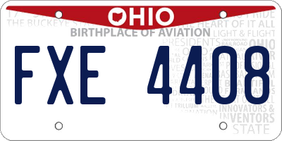 OH license plate FXE4408