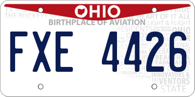 OH license plate FXE4426