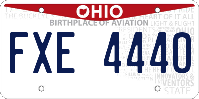 OH license plate FXE4440