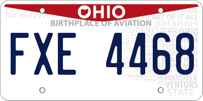 OH license plate FXE4468