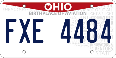 OH license plate FXE4484