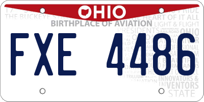 OH license plate FXE4486