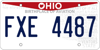 OH license plate FXE4487