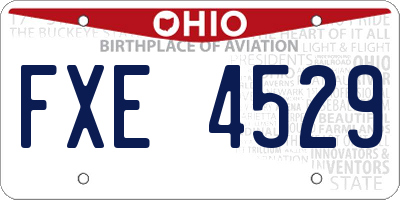 OH license plate FXE4529