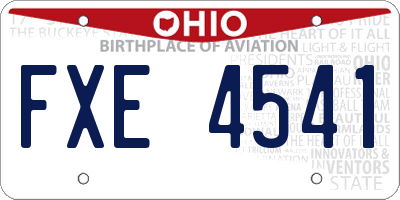 OH license plate FXE4541