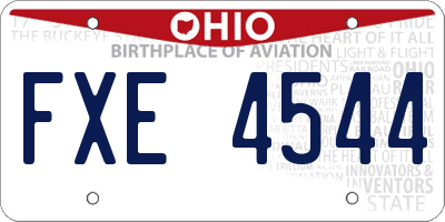 OH license plate FXE4544