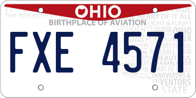OH license plate FXE4571