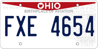 OH license plate FXE4654
