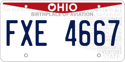 OH license plate FXE4667