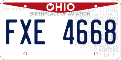 OH license plate FXE4668