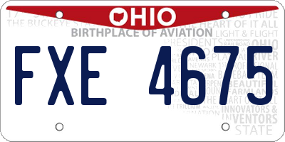 OH license plate FXE4675