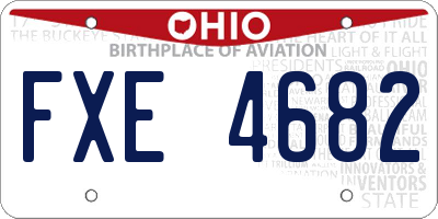 OH license plate FXE4682