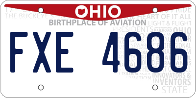 OH license plate FXE4686