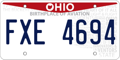OH license plate FXE4694