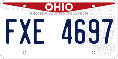 OH license plate FXE4697