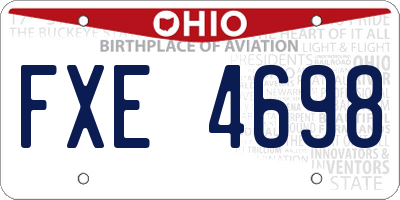 OH license plate FXE4698