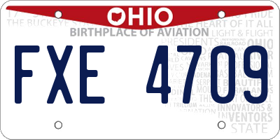 OH license plate FXE4709
