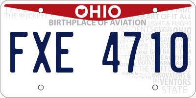 OH license plate FXE4710