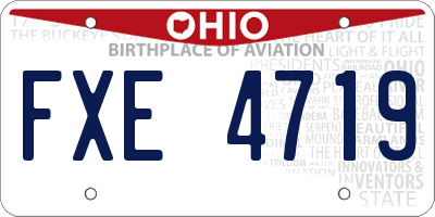 OH license plate FXE4719