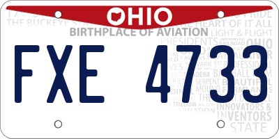 OH license plate FXE4733