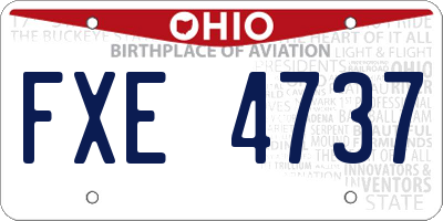 OH license plate FXE4737