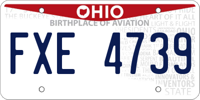 OH license plate FXE4739
