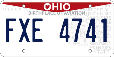 OH license plate FXE4741