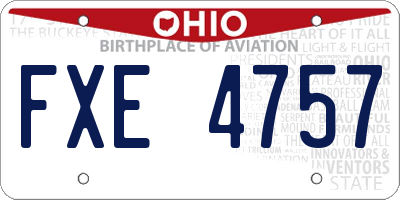 OH license plate FXE4757