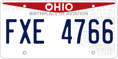 OH license plate FXE4766