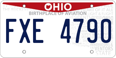 OH license plate FXE4790