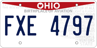 OH license plate FXE4797