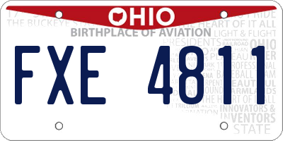 OH license plate FXE4811