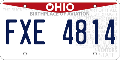 OH license plate FXE4814