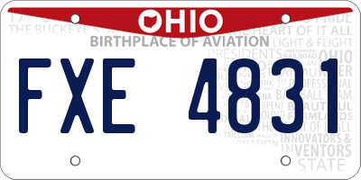 OH license plate FXE4831