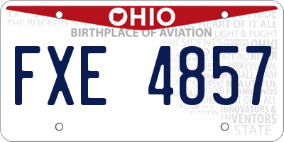 OH license plate FXE4857