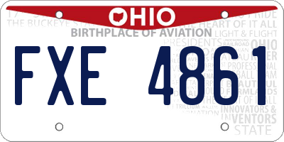 OH license plate FXE4861