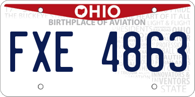 OH license plate FXE4863