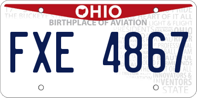 OH license plate FXE4867