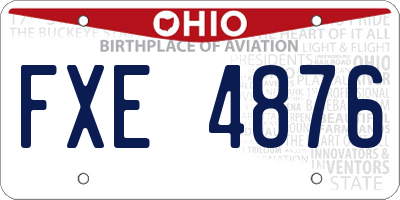 OH license plate FXE4876