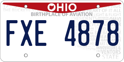 OH license plate FXE4878