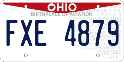 OH license plate FXE4879