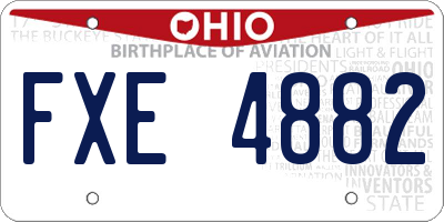 OH license plate FXE4882