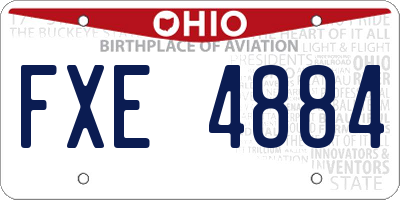 OH license plate FXE4884