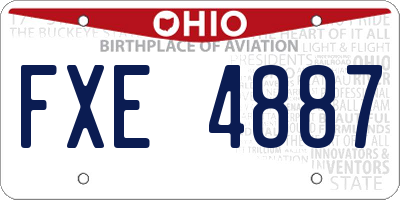 OH license plate FXE4887