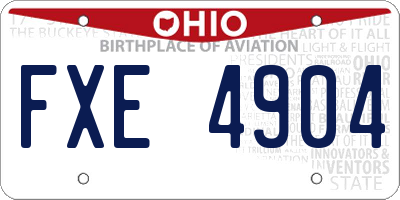 OH license plate FXE4904