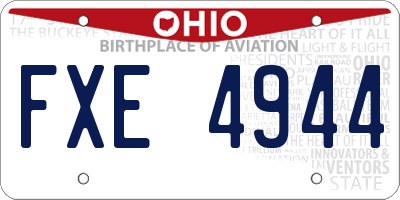 OH license plate FXE4944